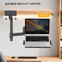 KHCOOHOO Invertible Laptop Cantilever Bevestiging 14"-17" 9kg Gasveer Verstelbare Monitorstandaard met 45 Graden Kantelfunctie