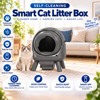 Nouvelle Litière Intelligente Automatique pour Chat 50L Grand Espace Écologique Anti-Odeur Télécommande Vidage à un Bouton Nettoyage Facile pour Animaux