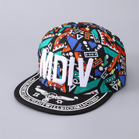 Gorra Snapback con Estampado de Grafiti Geométrico, Bordado 3D en Relieve, Visera Plana, Estilo Hip Hop Urbano, Unisex, Ajustable, para Exteriores, Protección Solar, Gorra de Béisbol