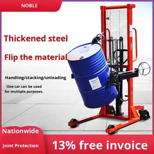 מלגזה ידנית NOBLELIFT DP25 NBF35 להרמת, היפוך וריקון חביות שמן, עם תפס הידראולי מסוג ציפור, להערמה ועבודה עם פוליאוריתן. - Product Image 5