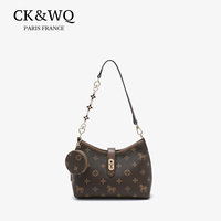 Sacs à bandoulière pour femmes en cuir crème vintage imprimé, sac hobo polyvalent et tendance, sacs messager légers pour femmes