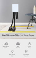 Sèche-bottes électrique domestique pratique Appareil de chaussures chaudes confortables avec fil chauffant en plastique durable