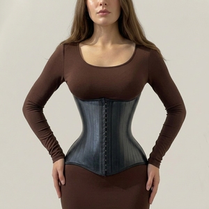 Ceinture amincissante et sculptante pour la taille, effet sablier, type corset, en latex à compression, avec fermeture à crochets, logo Heat, pour le remodelage corporel - Product Image 1