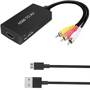 Convertisseur RCA avec prise en charge de la vidéo et de l'audio composite PAL/<span class=keywords><strong>NTSC</strong></span> pour clé TV, boîtier TV Android, DVD - Noir - Product Image 1