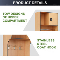 Casiers de vestiaire de salle de sport Cartmay durables et de haute qualité en HPL, armoires de rangement compactes en stratifié phénolique avec bancs