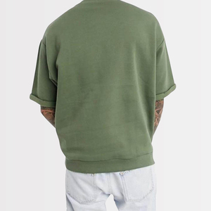 Camisetas de Hombre de Alta Calidad, Diseño Liso con Hombros Caídos, 100% Algodón, Camiseta Blanca Oversize, Fabricante - Product Image 2