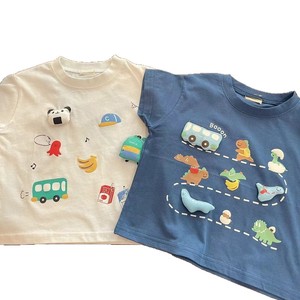 Childrens Cotton Short Sleeve T-Shirt Cartoon 3D Dinosaur Panda Design Summer Wear For Boys Girls - Product Image 5
