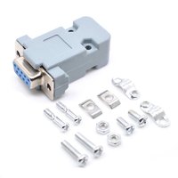 Carcasa de conector serie DB9 RS232, 9 pines, doble fila, macho/hembra, componentes eléctricos, novedad