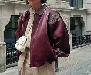 Giacca in Ecopelle da Donna MYST&ZA, Nuova Collezione Primavera 2025, Moda Casual Versatile e Comoda - Product Image 2