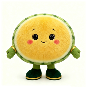 Peluche de sandía amarilla personalizado, peluche de sandía con pulpa amarilla, muñeco de peluche de fruta, peluche de sandía - Product Image 6