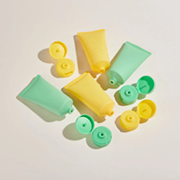 Tubo Cosmetico in Plastica PE Verde Opaco 50ml 100ml con Logo Personalizzato e Tappo Flip per Articoli da Toeletta per Hotel, Shampoo, Gel Doccia, Prodotti per Capelli