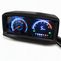 Speedometer dan Odometer Digital LCD 12V Baru untuk Instrumen Motor 125cc Cafe Racer Suku Cadang