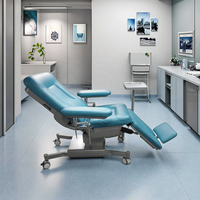 Chaise médicale mobile électrique LTSH23 pour dialyse et prélèvement sanguin, chaise d'infusion hospitalière avec balance intégrée