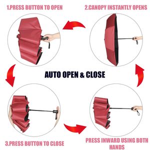 Ô dù gấp 3 chống gió giá sỉ, bền chắc, tự động, in logo - Product Image 4