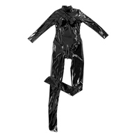 Combinaison intégrale 3D en PVC pour femme, en latex élastique, sexy, moulante, en similicuir brillant, style bandage, pour cosplay et tenue de club
