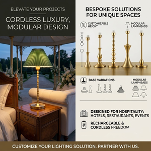 Lampada <span class=keywords><strong>da</strong></span> <span class=keywords><strong>Tavolo</strong></span> Classica <span class=keywords><strong>da</strong></span> <span class=keywords><strong>Esterno</strong></span> per Hotel, Senza Fili, Vintage, Dorata, a Batteria Ricaricabile, Lussuosa, Portatile, per Decorazioni Matrimoniali - Product Image 4