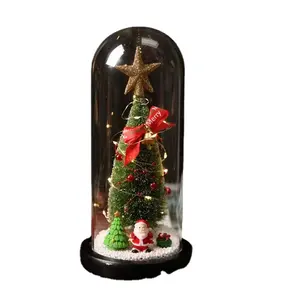 قبة Led صغيرة شفافة, قبة LED صغيرة شفافة لشجرة عيد الميلاد ، غطاء زجاجي كريستال للزينة ، مصابيح Led للزينة ، هدية زينة