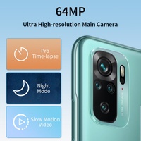 جديد لهاتف ريدمي نوت 10S النسخة العالمية 6 جيجابايت 64 جيجابايت 128 جيجابايت NFC شاشة AMOLED 6.43 بوصة كاميرا 64 ميجابكسل معالج ميدياتك هيليو G95 بطارية 5000 مللي أمبير