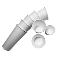 Gobelet en papier jetable en pâte vierge, biodégradable, écologique, isolé pour boissons chaudes et froides (café, thé, etc.) 4oz-22oz