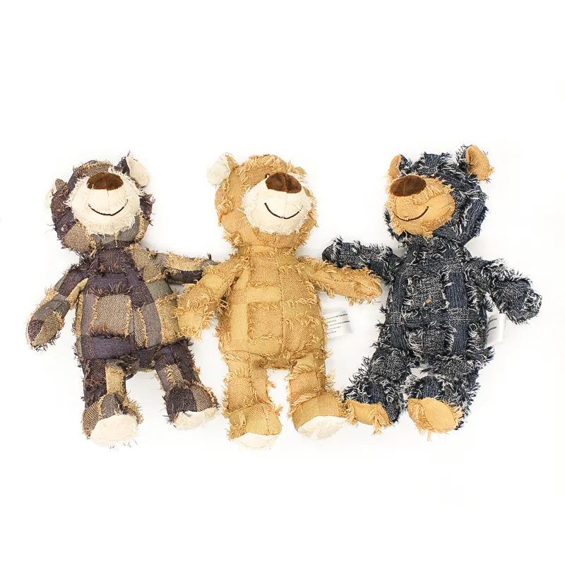 Novos produtos de pelúcia de urso, brinquedo de animais de estimação mastigar