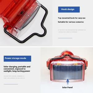 Luce solare a cono di traffico con Design a fiore di prugna Guardrail di notte luce di <span class=keywords><strong>segnale</strong></span> stroboscopica marina per cabine di Guardrail di notte - Product Image 4