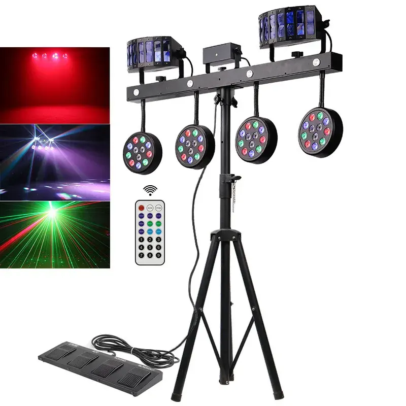 Nhà Máy Giá 126 Wát 4 trong RGBW ánh sáng sân khấu Led Laser Derby Đèn sân khấu nhà trang trí DJ Disco thiết bị