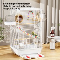 Grande cage à oiseaux en acrylique de type villa, pour perroquets, calopsittes, paons, cordonneaux, et oiseaux à sourcils