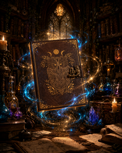 Diario de Cuero con Estampado de Búho, Tapa Dura Azul, Libro Mágico, Diario de Mago, Encuadernación Cosida, Diario Personalizado, Regalo - Product Image 5