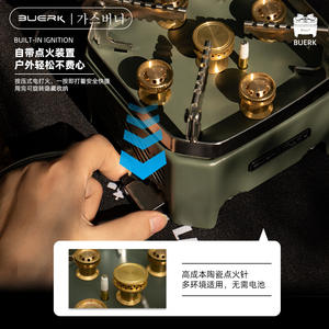 Réchaud à gaz portable Buerk à cinq chambres 13800W, résistant au vent, haute puissance, équipement de cuisson en plein air - Product Image 4