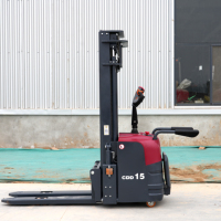 Apilador Eléctrico Solreign CDD de 1.2t y 3m con Batería de Litio de 24V, Desplazador Lateral Hidráulico, Neumáticos de Poliuretano, Ancho de Pasillo de 4m