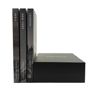 Livres décoratifs personnalisés, <span class=keywords><strong>impression</strong></span> de faux livres, ensemble de livres à couverture <span class=keywords><strong>rigide</strong></span> vierges avec étui, décoration de table basse pour la maison - Product Image 2