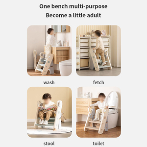 Nouvelle échelle de marche stable pour enfants 2026, échelle pour bébé en PE, marchepied <span class=keywords><strong>pliable</strong></span> et réglable pour lavabo domestique, vente en gros - Product Image 2