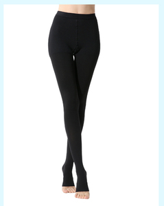 Comoda Calza Compressiva a Punta Aperta 23-32mmHg per Donna/Uomo, Compressione Graduata per Supporto e Cura delle Gambe, Colori Nero e Beige - Product Image 6