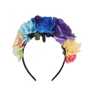 Bandeau en corne de diable floral réaliste pour les femmes <span class=keywords><strong>Halloween</strong></span> Cosplay accessoires adulte Costume fête Photo Booth décorations - Product Image 1