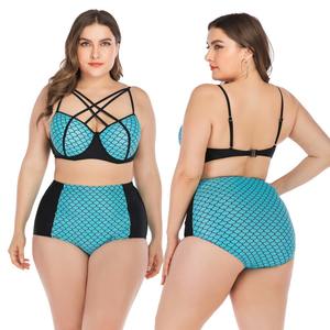 Conjunto de <span class=keywords><strong>Bikini</strong></span> de talla grande para mujer, traje de baño de talla grande, 2022 - Product Image 1