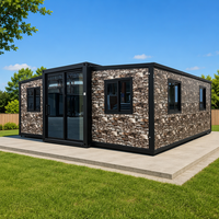 Maison conteneur modulaire préfabriquée extensible de luxe à structure en acier pliable, installation rapide et personnalisée, pour habitation ou bureau