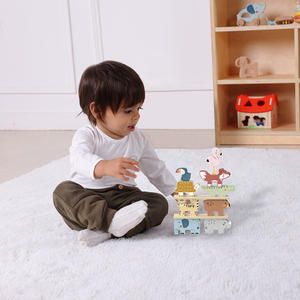 Juguete de bloques de madera para niños, juguetes de equilibrio de animales apilables para bebés, juguetes educativos, bloques numéricos - Product Image 5