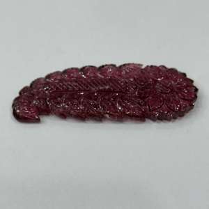 Pierre précieuse de rubellite naturelle sculptée, tourmaline fantaisie de haute qualité, pierre sculptée pour bijoux et collection - Product Image 2