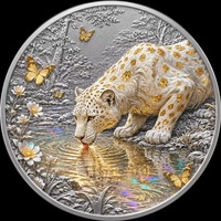 Pièce de monnaie commémorative en cuivre fin plaqué argent de 1 oz, animaux fantastiques, relief 3D, pièce de monnaie en métal de collection