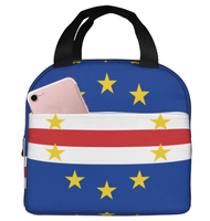 Kap Verde Bestseller Isolierte Handtasche mit Nationalflagge, Lunch-Tasche für Reisen, Picknick, Schule, Büro, Großhandel, Individuell Anpassbar
