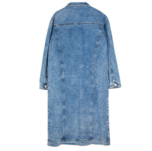 Veste en jean pour femmes 2023, nouveau, lavable, rétro, auto-culture, personnalité, rue, <span class=keywords><strong>tendance</strong></span>, longs vêtements pour dames, vêtements chics - Product Image 5