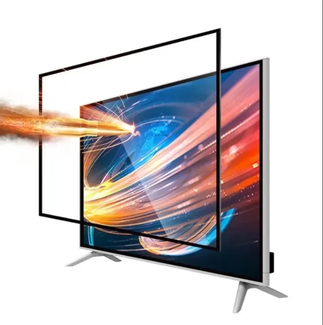 2026 55 Inch 65 Inch Smart TV 4K FHD LED Smart Televisions Android 14.0 Tempered Glass Hotel TV