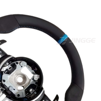 Volant de voiture sport MP à rayures bleues plates pour BMW M3 F30 F10 F21 F22 F15 F16 F45 F32 F33 E70 E90 E71 E72 E92 E93 E60