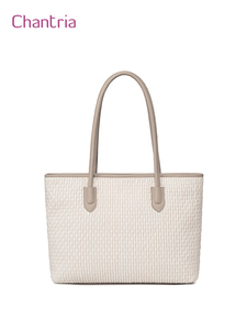 Chantria Factory 新款设计师都市休闲手提包女式高品质时尚手提包适合日常通勤购物防水 - Product Image 1