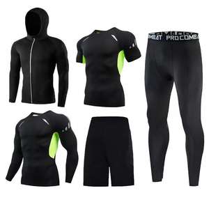 Conjunto Deportivo de Cinco Piezas de Secado Rápido para Hombre, para Baloncesto, Running y Entrenamiento, Talla XXL con Logotipo en la Cintura - Product Image 2