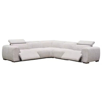 Canapé inclinable électrique intelligent de luxe extensible en forme de L personnalisé en tissu Beige chaise inclinable canapé mobilier de salon