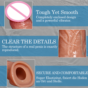 Condón de Silicona Realista con Vibración y Control Remoto, Tamaño Mediano/Grande, Lavable y Reutilizable para Hombres - Product Image 3