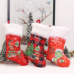 <span class=keywords><strong>Chaussette</strong></span> <span class=keywords><strong>de</strong></span> Noël en peluche <span class=keywords><strong>Grinch</strong></span> pour enfants, sac cadeau pour bonbons <span class=keywords><strong>de</strong></span> la veille <span class=keywords><strong>de</strong></span> Noël - Product Image 2