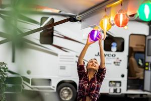 Ngoài Trời Cắm Trại Ánh Sáng Polymer Sản Phẩm Sáu Quả Cầu Chuỗi Ánh Sáng Thiết Lập 220V Rõ Ràng E26 Chuỗi 6in Đường Kính Đèn Toàn Cầu - Product Image 5