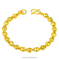 Bracelet plaqué or Dubai pour femmes, variété de modèles fins, longue durée, fleurs incolores, plaqué or